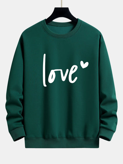 Love Print Relax Fit Sweatshirt