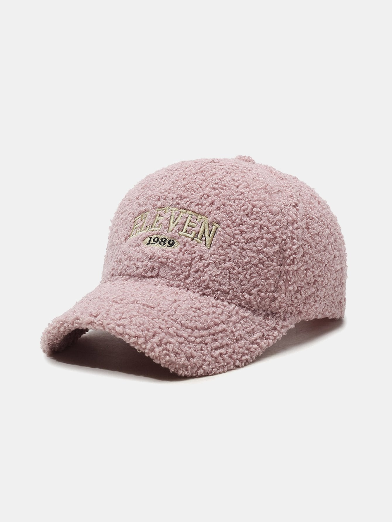 Eleven Embroidery Warm Teddy Plush Baseball Cap
