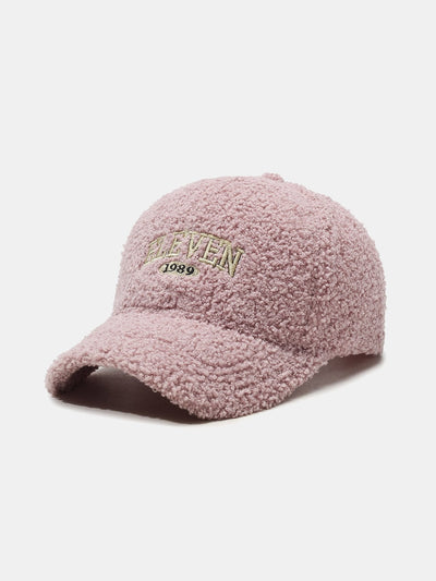 Eleven Embroidery Warm Teddy Plush Baseball Cap