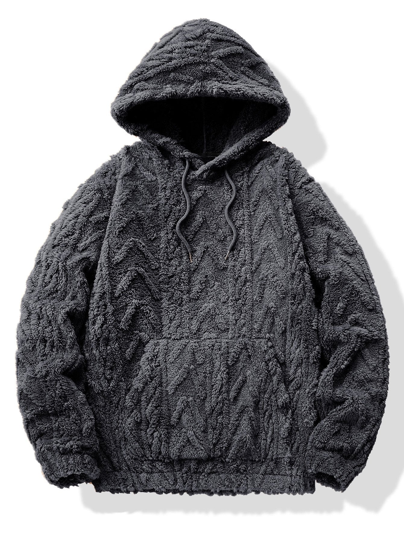 Sweat à capuche en jacquard géométrique Teddy