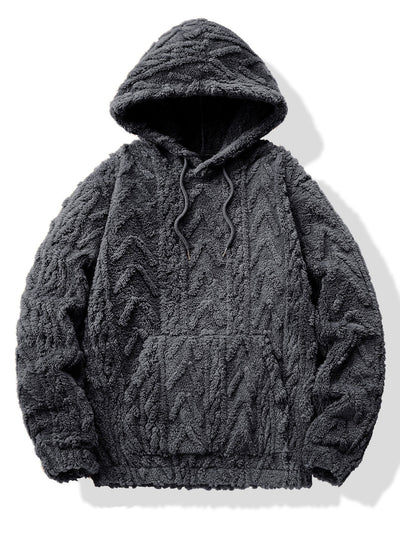 Sweat à capuche en jacquard géométrique Teddy