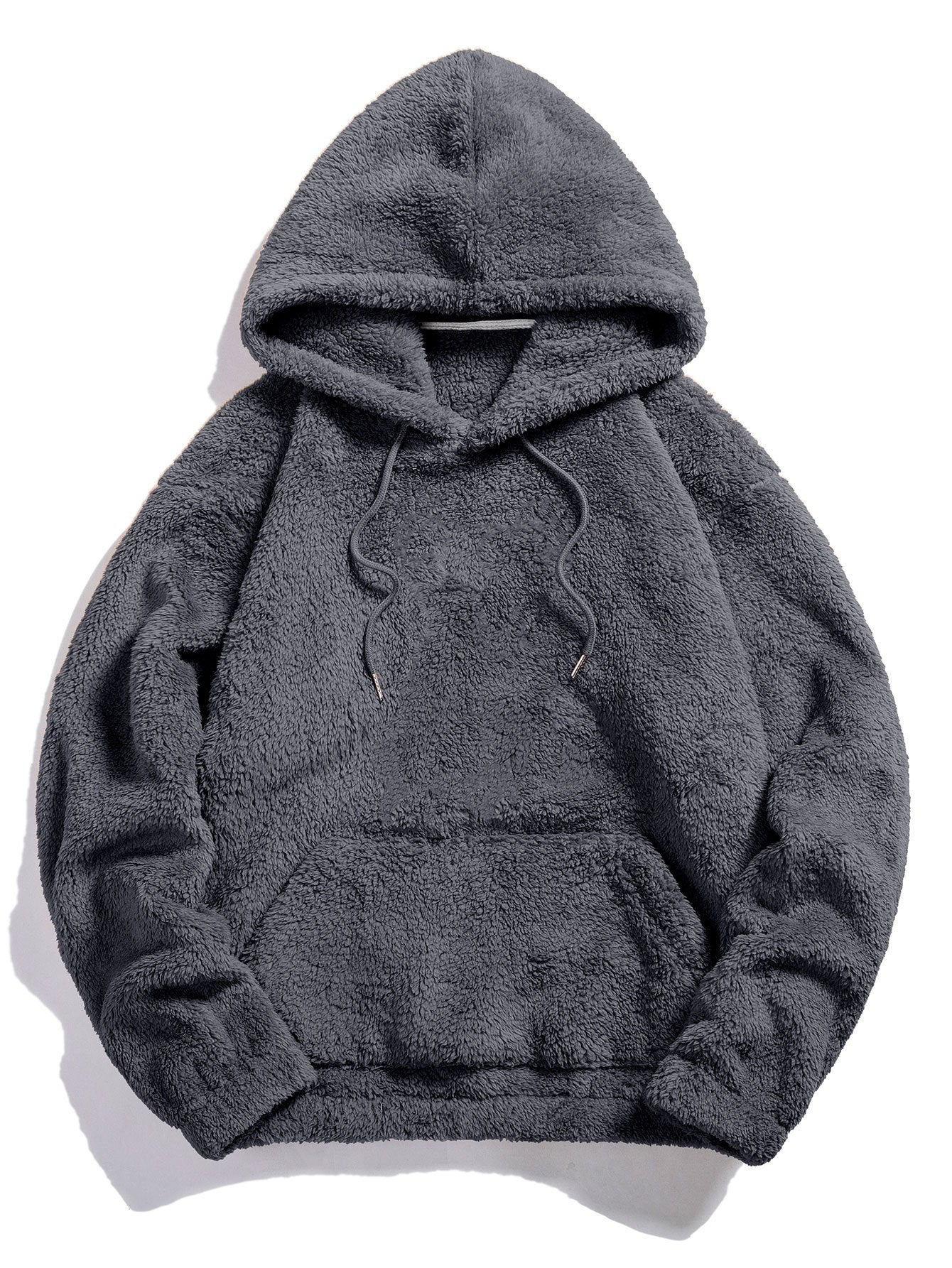 Sweat à capuche basique en peluche