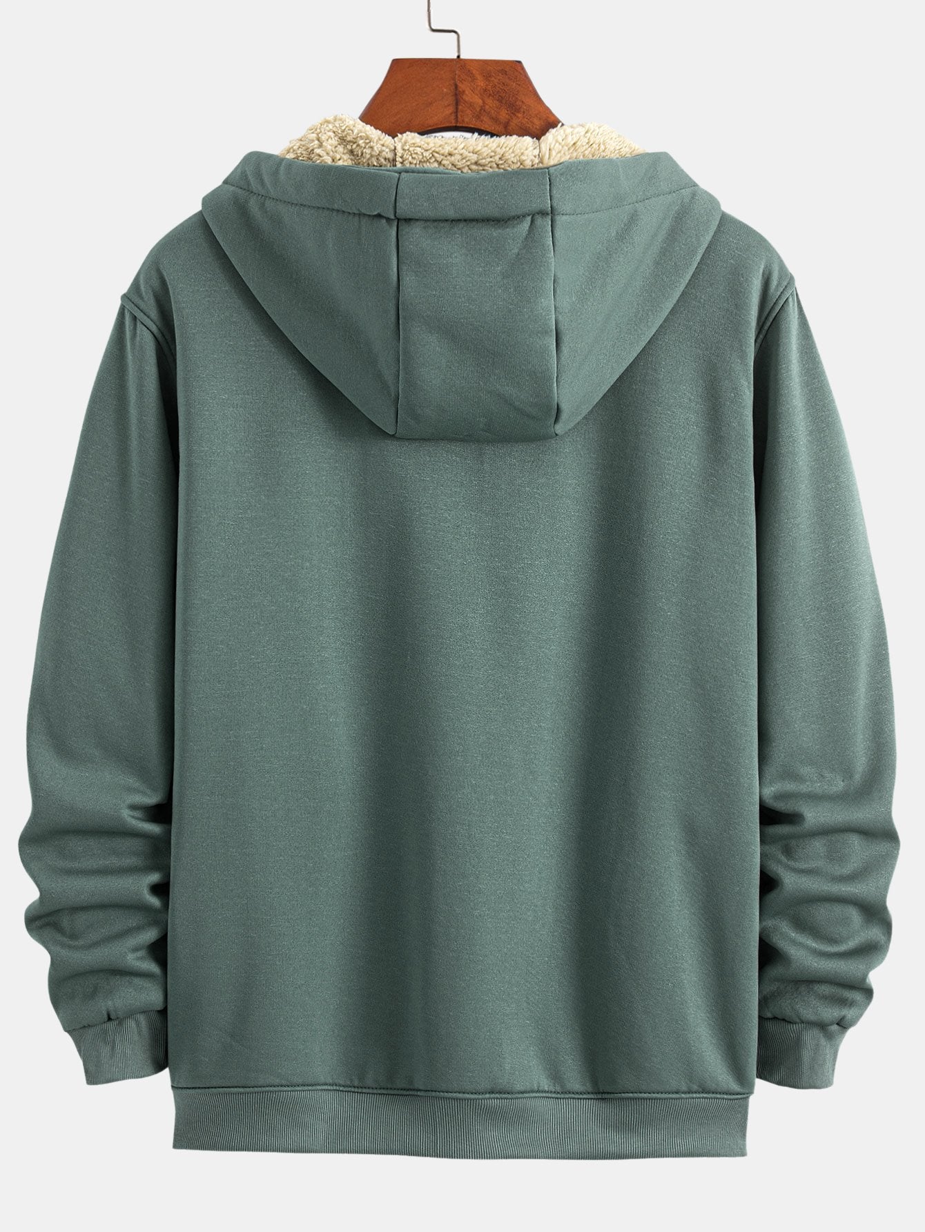 Sweat à capuche zippé doublé en peluche