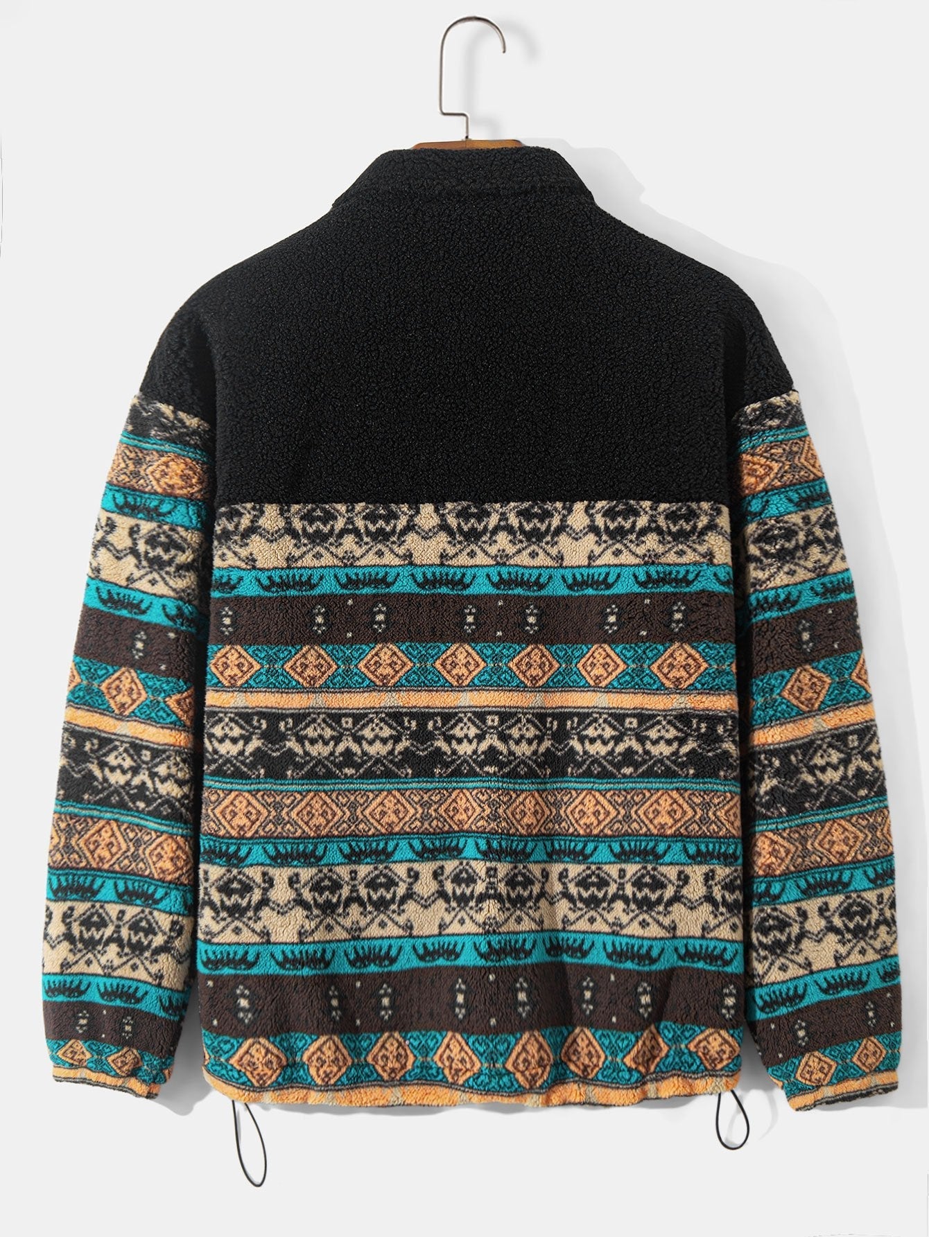 Manteau polaire à imprimé ethnique