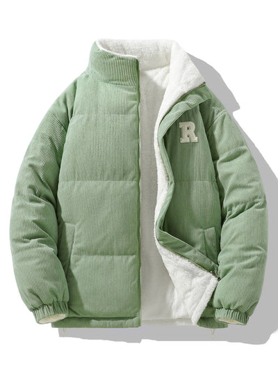Manteau réversible en velours côtelé polaire Teddy