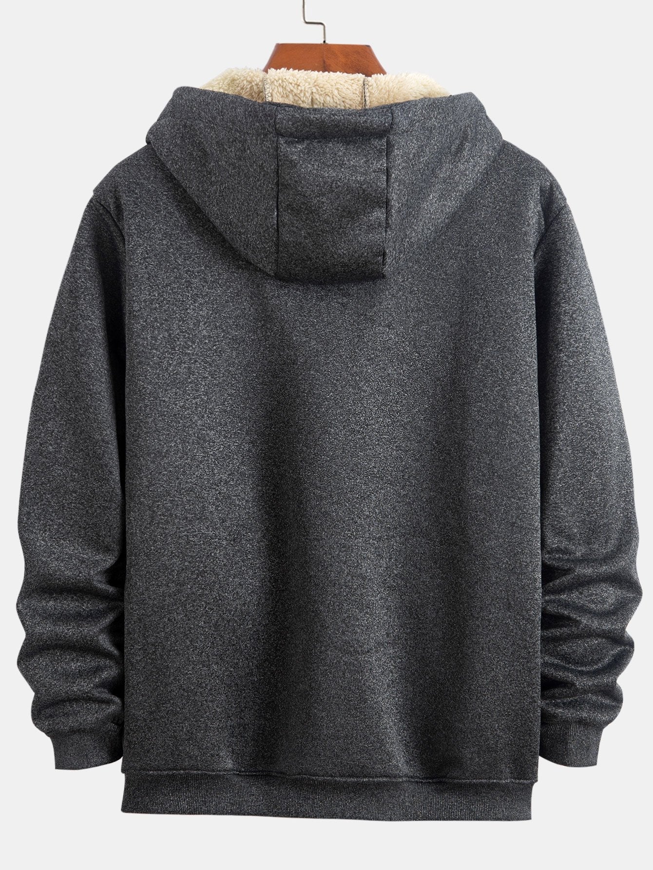 Sweat à capuche zippé doublé en peluche