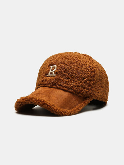 Casquette de baseball en peluche avec lettres chaudes pour l'hiver