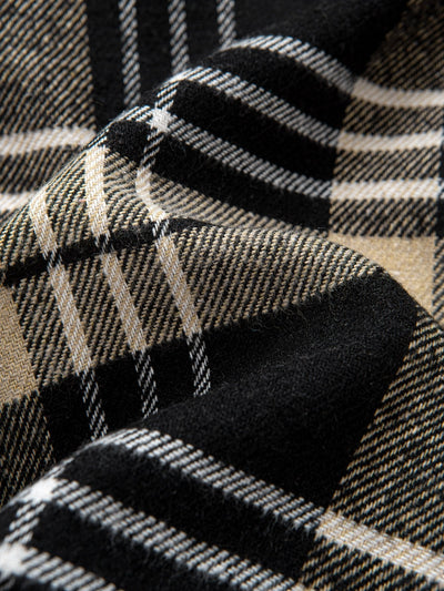 Teddy Lined Flannel Plaid Hooded Shirt