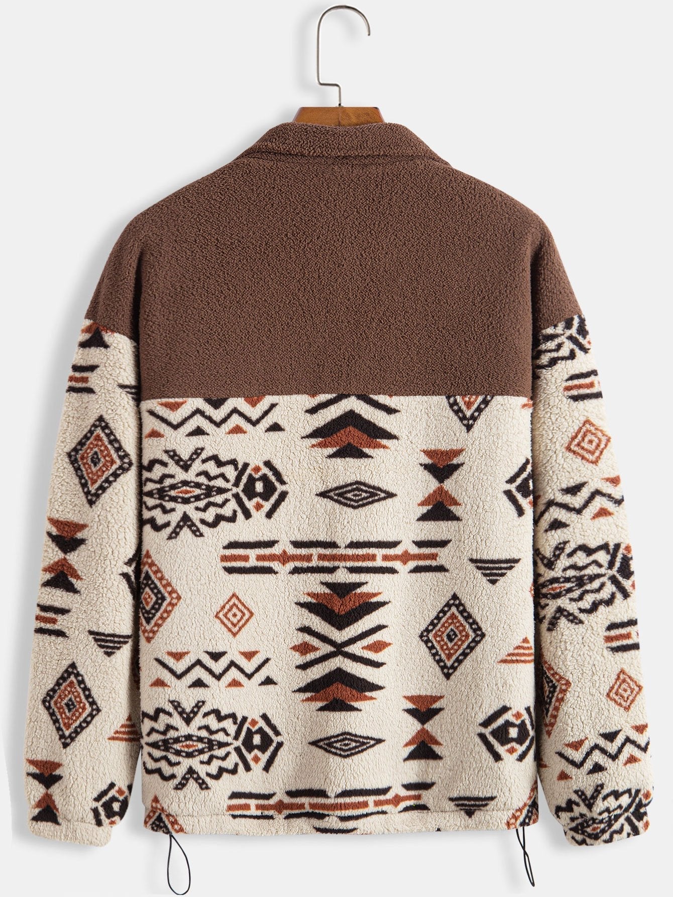 Manteau polaire Teddy à imprimé patchwork aztèque