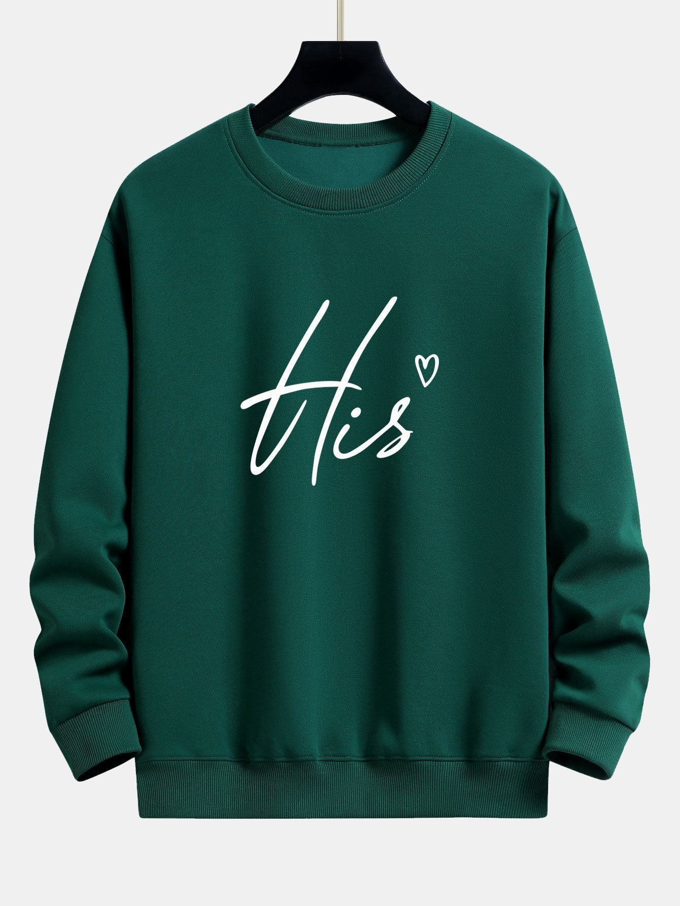His Couple Print Relax Fit Sweatshirt