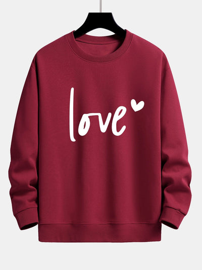 Love Print Relax Fit Sweatshirt