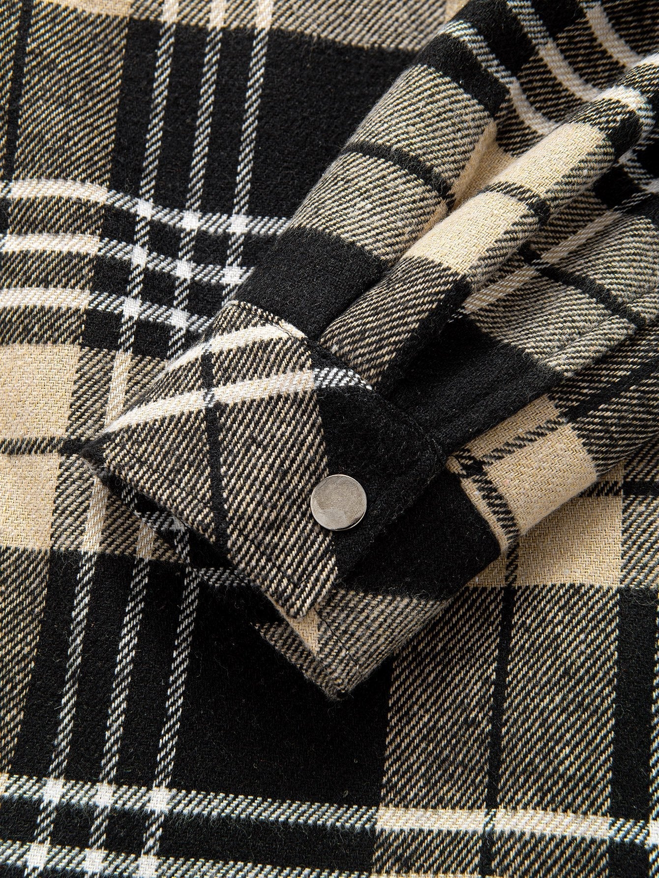 Teddy Lined Flannel Plaid Hooded Shirt
