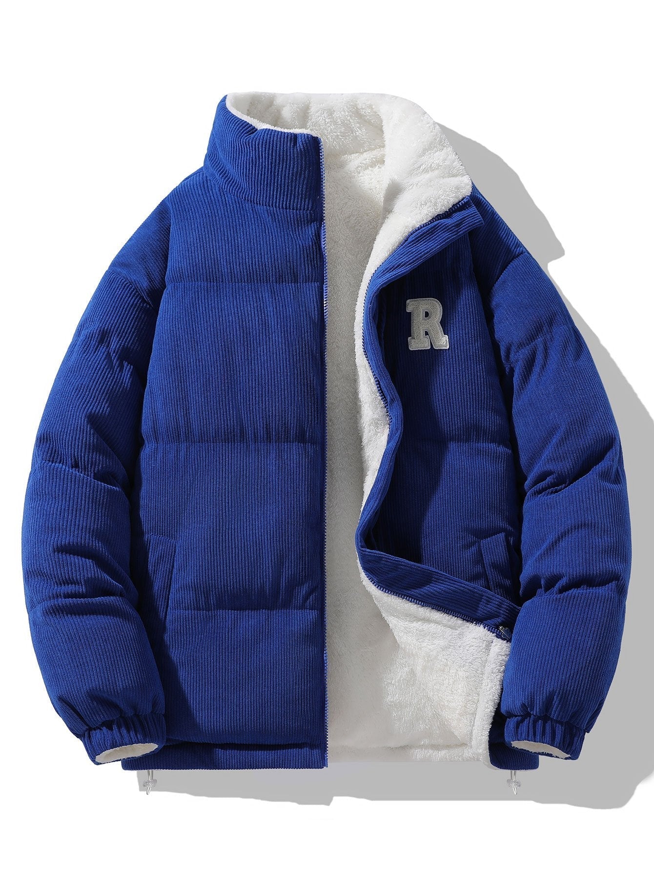 Manteau réversible en velours côtelé polaire Teddy