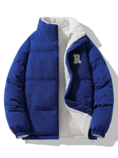 Manteau réversible en velours côtelé polaire Teddy