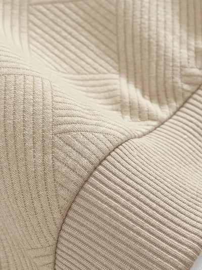 Oscar – Pull zippé vintage à motif géométrique