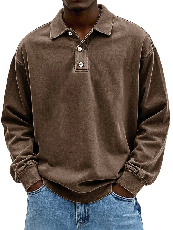 Lennart™ | Polo décontracté à manches longues pour hommes