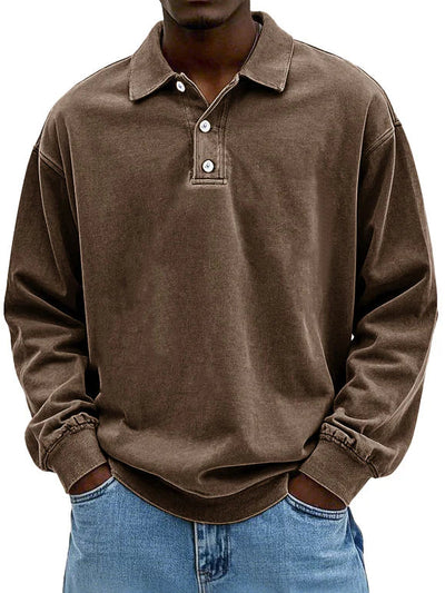 Lennart™ | Polo décontracté à manches longues pour hommes