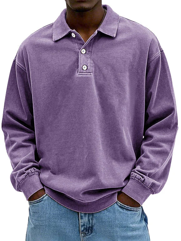 Lennart™ | Polo décontracté à manches longues pour hommes