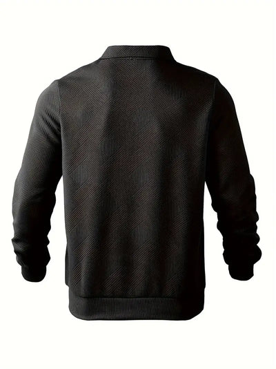 Oscar – Pull zippé vintage à motif géométrique